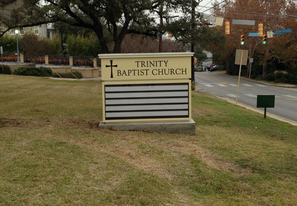 Trinity Baptist Church sign