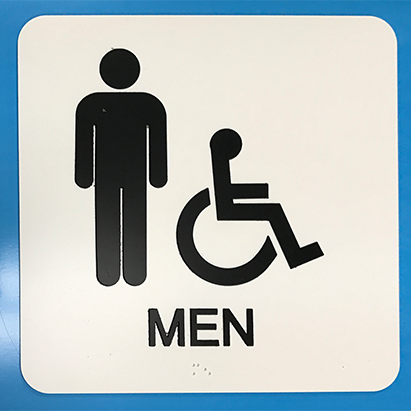 Men's Room sign